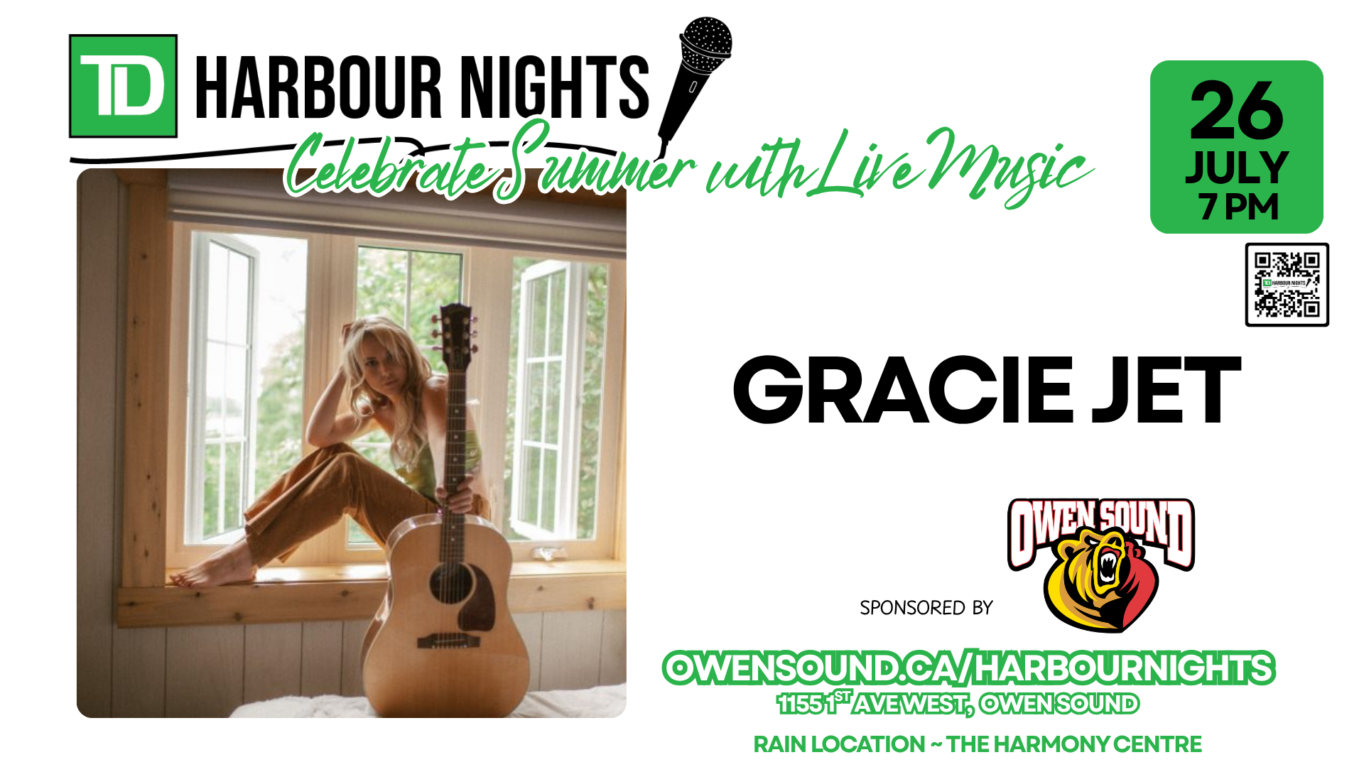 Event image TD Harbour Nights presents Gracie Jet